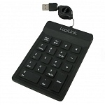 Numeric Keypad waterproof (silicon), 18 taste, black, Logilink ID0060