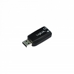 Placa de sunet externa 5.1 USB, conectori 2x jack de 3.5mm, viteza 44.1kHz, rezolutie 16 biti, functii: Virtual Speaker Shifter si Virtual 5.1, LOGILINK (UA0053)